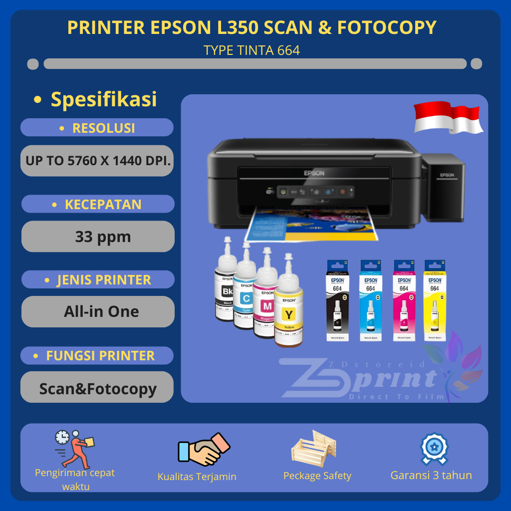 Printer Epson L350 Scan & Fotocopy