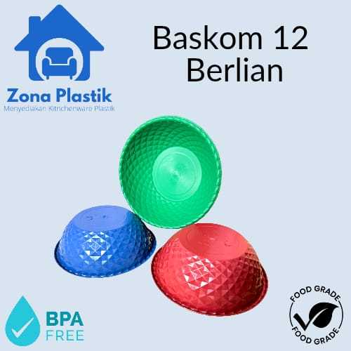 (PAHE 4 LUSIN) BASKOM 12 BERLIAN - BASKOM HAJATAN MOTIF DIAMOND - EMBER NASI HAJATAN PLASTIK TEBAL