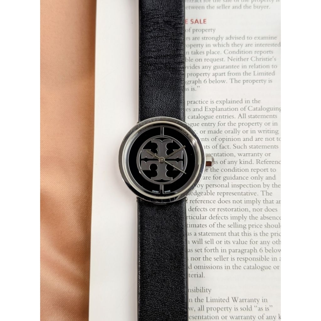 Jam Tangan Preloved Tory Burch Black Dial, Fashion Ladies Watch
