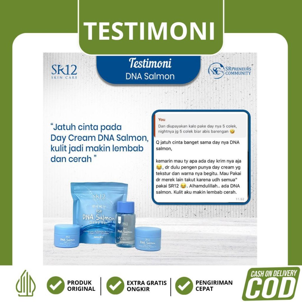 DNA Salmon SR12 / Day Cream DNA Salmon / Night Cream DNA Salmon / Toner DNA Salmon / Barsoap DNA Sal