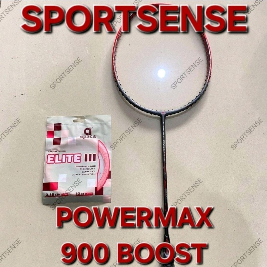Raket Badminton Powermax Power Max 900 Boost 32LBS Original Bonus Senar