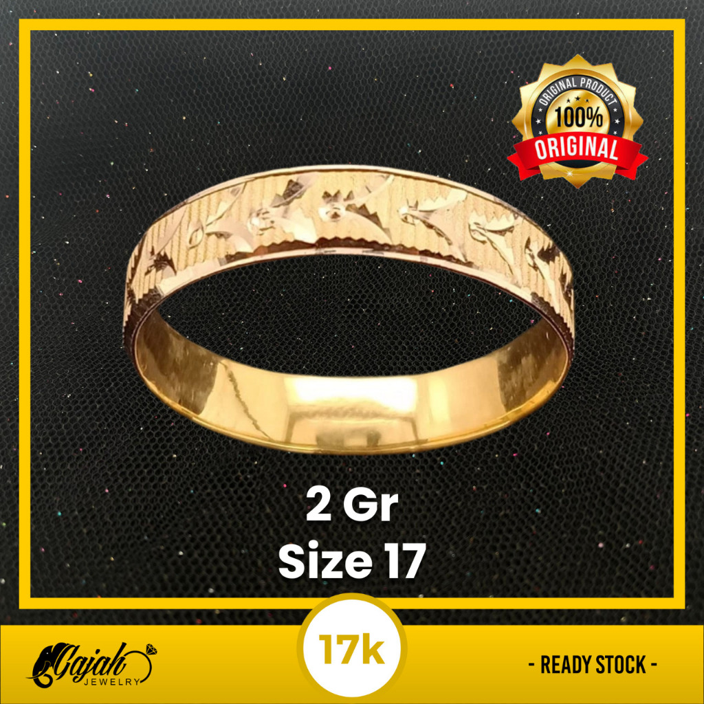 Cincin Emas 17K - Toko Emas Gajah - 2 Gram 2038