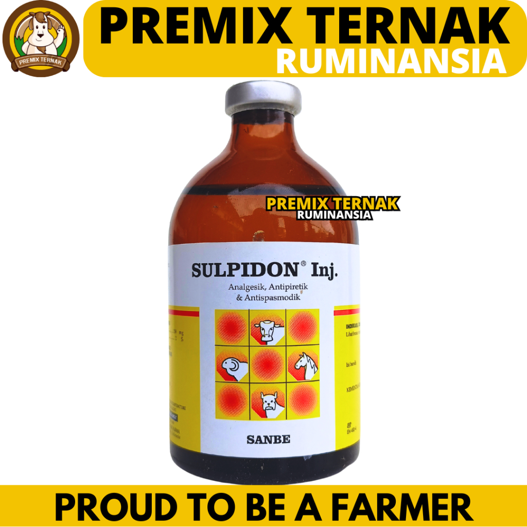 SULPIDON 100 ml - Obat Pereda Sakit Hewan Penurun Panas Demam Sapi