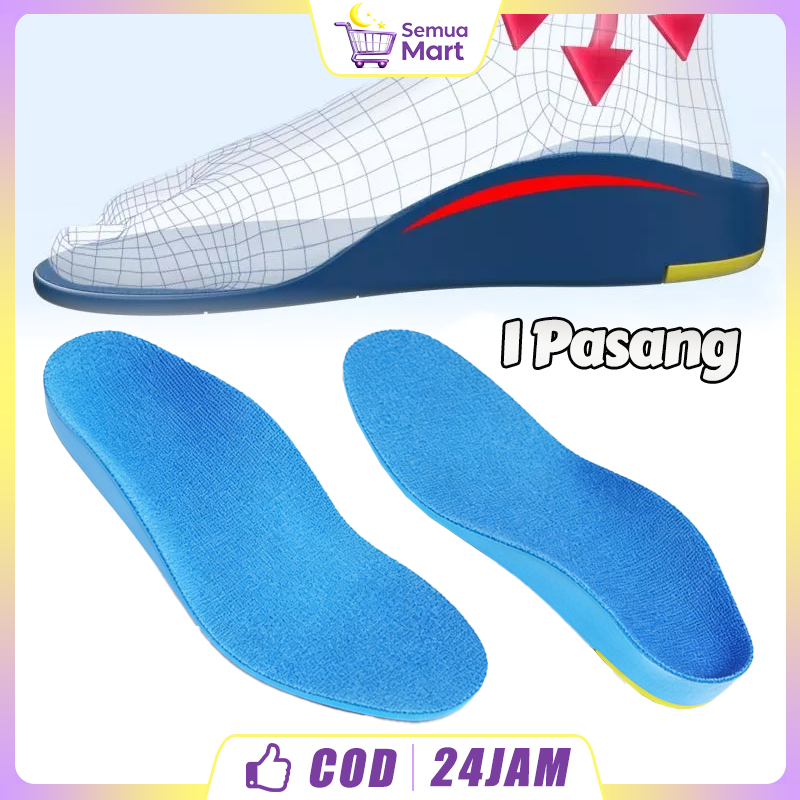 Insole Gel Bantalan Tumit Lembut 36-45 Ukuran Pria Wanita Penyerap Getaran Untuk Berdiri Lama