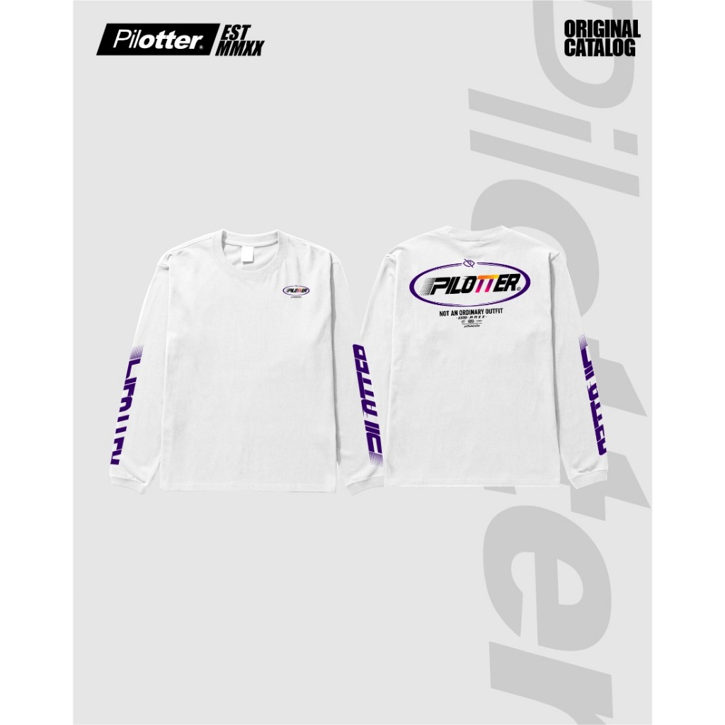 Pilotter Kaos Degrees Lengan Panjang Original Free Stiker