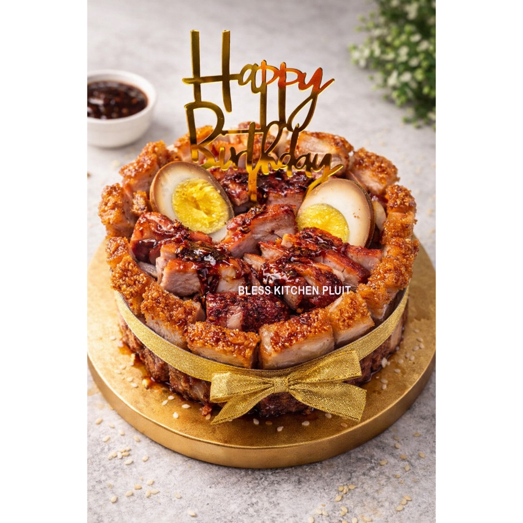 Babi Panggang Cake / Pork Cake / Hampers Ulang tahun / Hampers Natal / Hampers Imlek /Bday Pork Cake