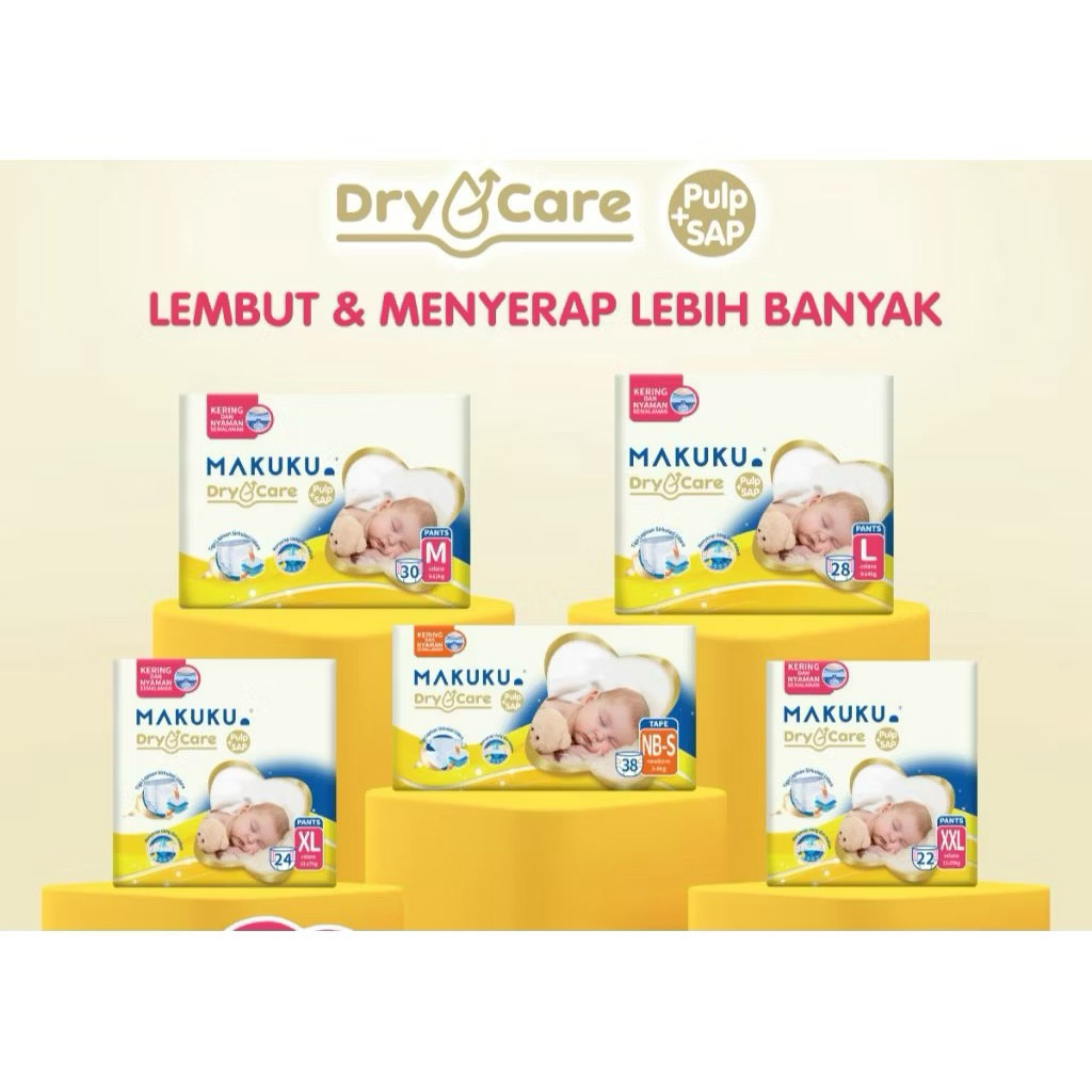 MAKUKU DRY CARE PANTS Nb-S44/S38/ M30+6/XL24 /PAMPERS MAKUKU DRYCARE M30+6,XL24