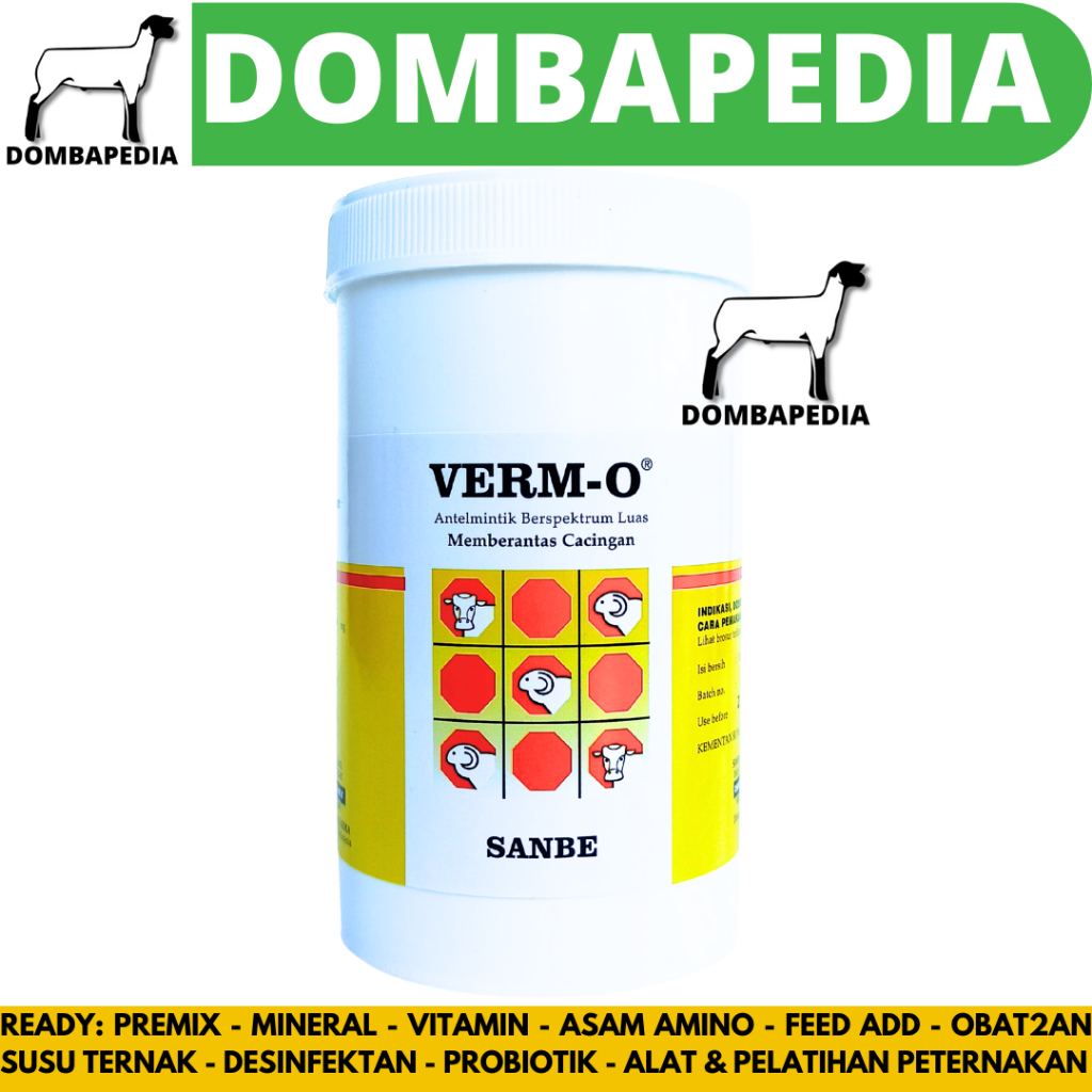 VERM O 12 BOLUS (1 TOPLES KECIL) SANBE - Obat Cacing Ampuh untuk Sapi Kerbau Kuda Spektrum Luas