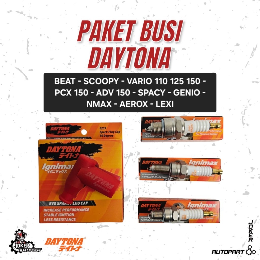 Paket Busi Daytona Vario 125 150 PCX 150 ADV 150 PCX Lokal Cop Cangklong Kepala Busi