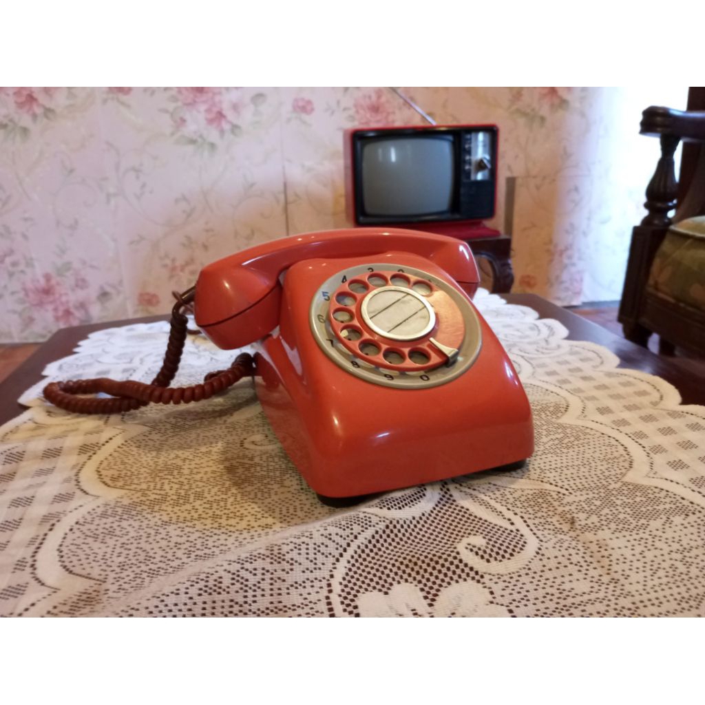 Pesawat Telepon Telpon Putar Kabel jadul antik vintage lawas Tua Kuno Retro fisik mulus