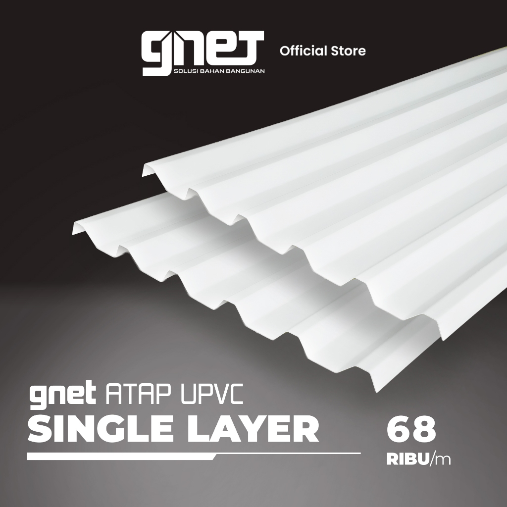 GNET Atap UPVC Single Layer - Putih