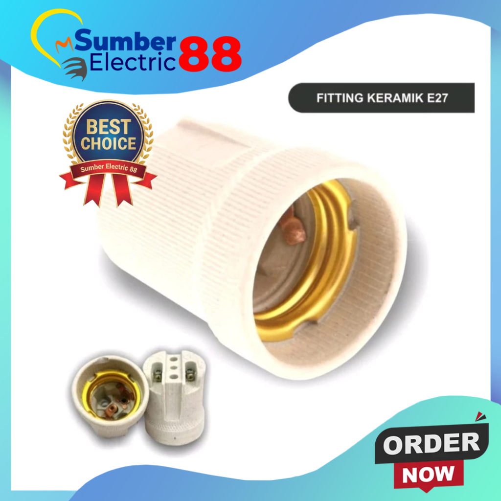 Fitting Lampu Keramik Plafon E27 Fiting Porcelain Lampu Hias Fitting Downlight