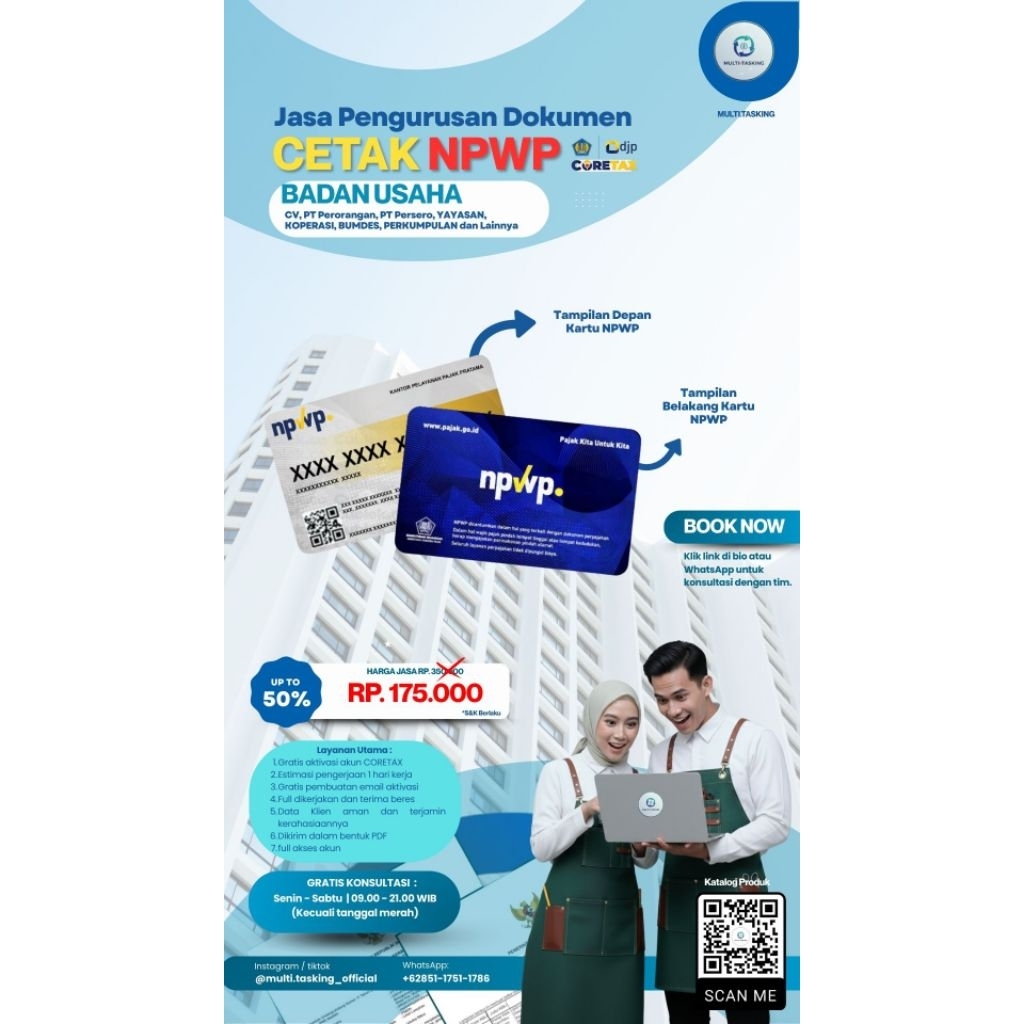 Jasa Pendampingan Registrasi & Administrasi NPWP Badan Usaha