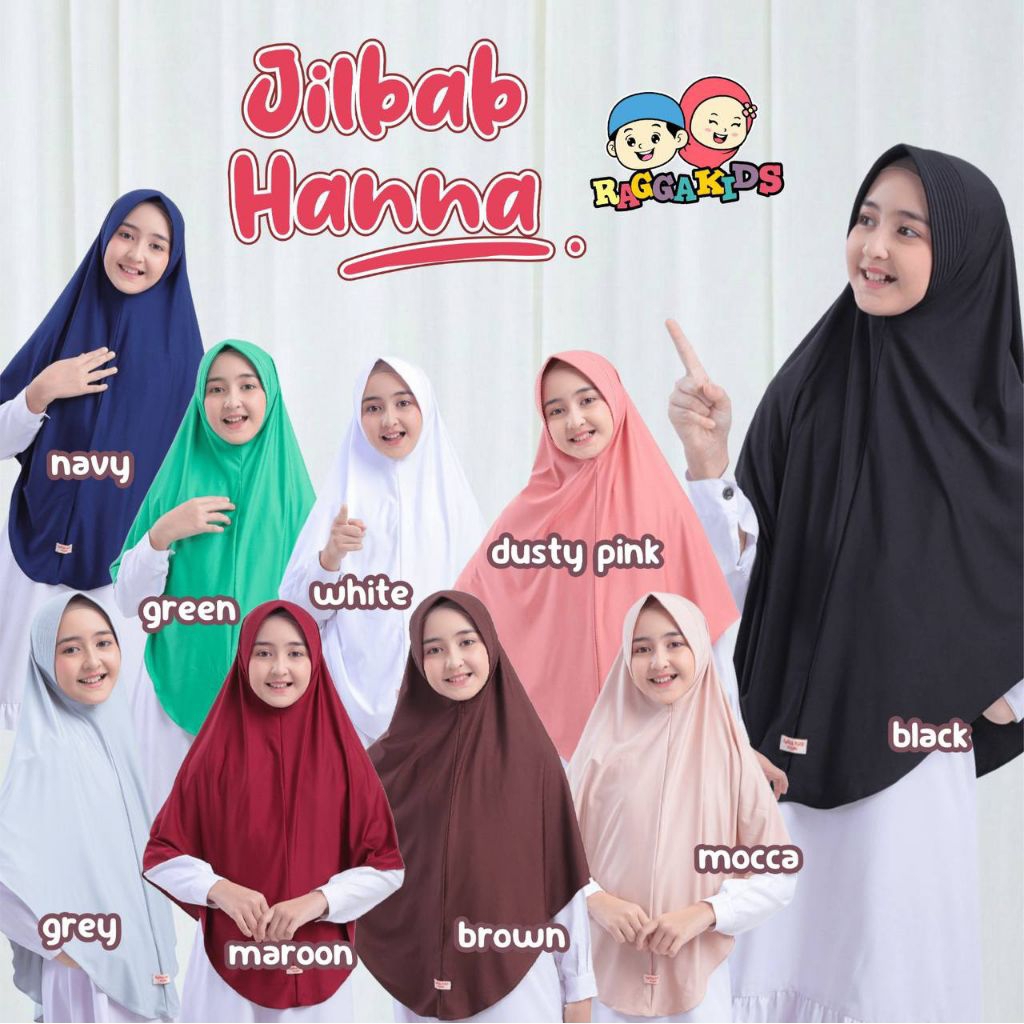 Raggakids - Hanna Hijab Syar'i Anak Remaja Dewasa / Jilbab Syari Harian