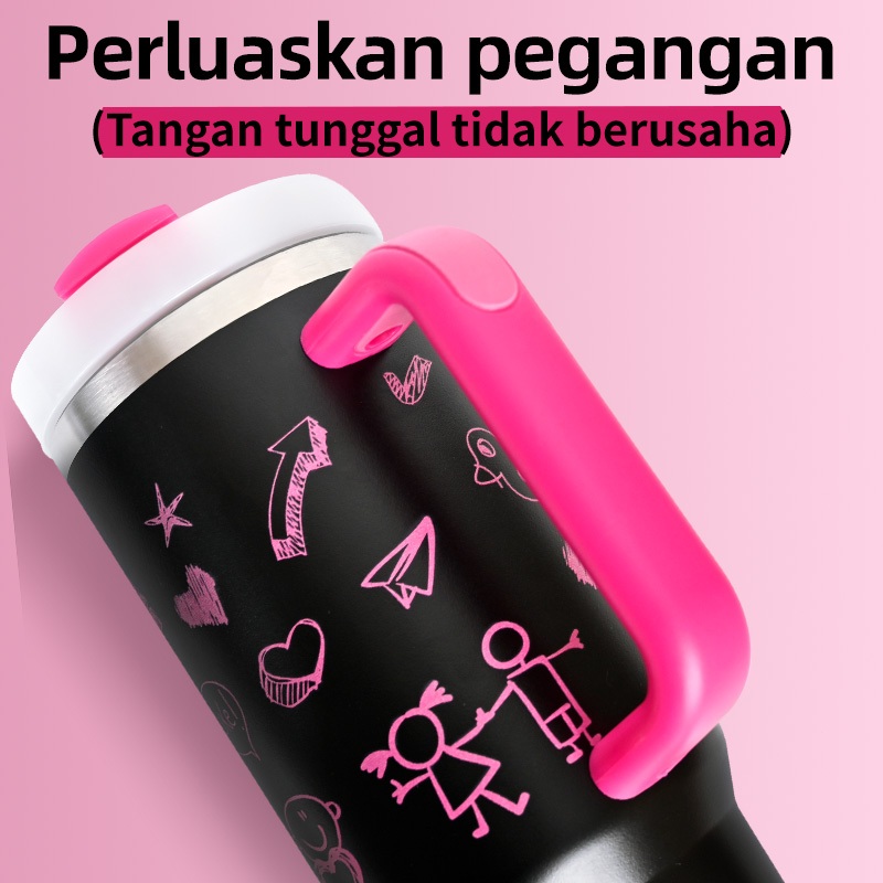HOPE TREE Stainless Termos Insulated Cup 1200ml Portable aesthetic termos lucu Botol minum besar tas