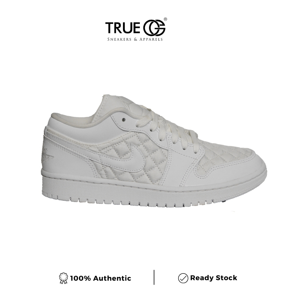 Air Jordan 1 Low Quilted White (W) 100% Original