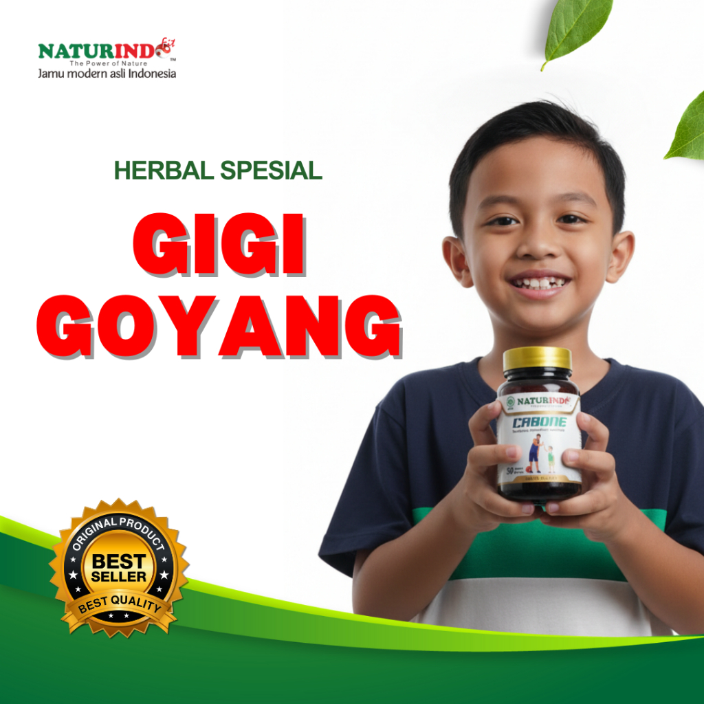 CABONE Penguat Gigi Goyang - Sakit Gigi Herbal Isi 50 Kapsul BPOM Halal