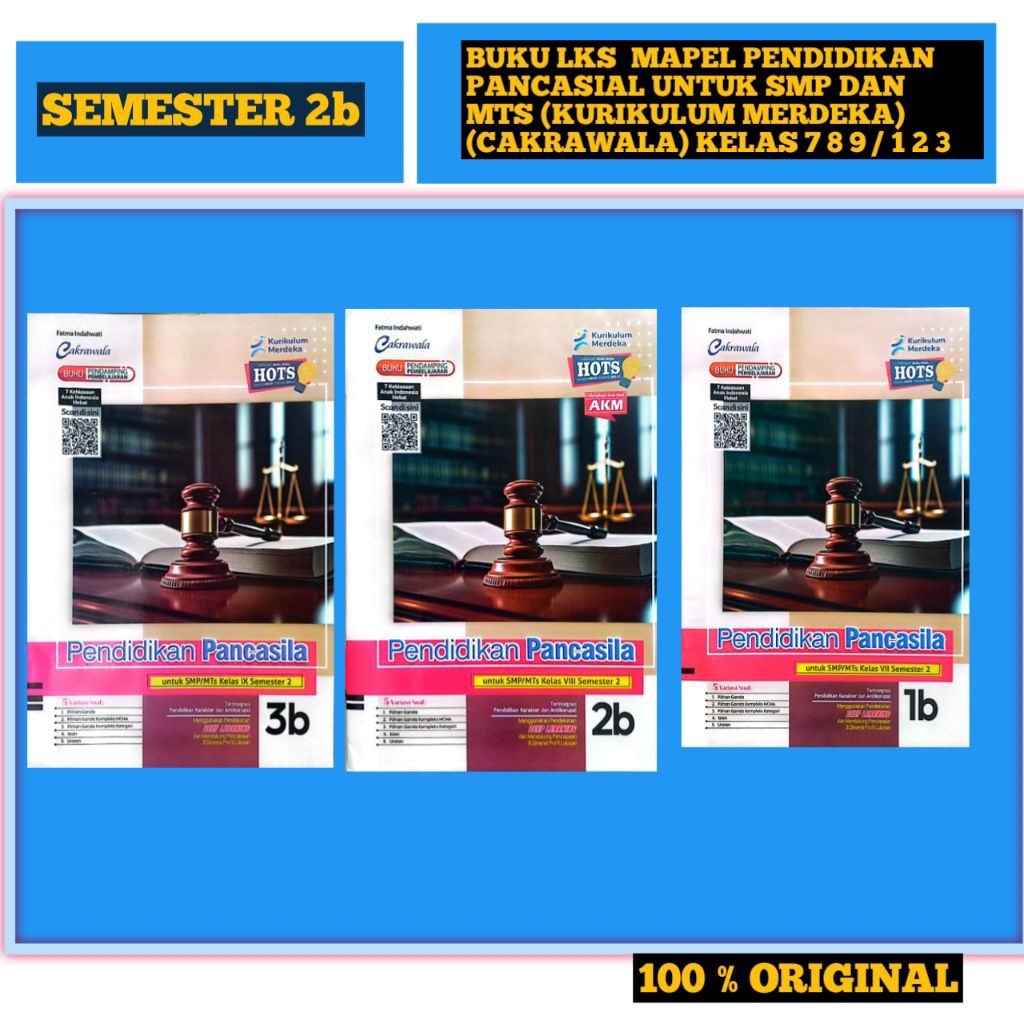 BUKU LKS UNTUK SMP /MTS PENDIDIKAN PANCASILA    KLS 7/8/9 (DEEP LEARING)  (KURIKULUM MERDEKA)  2b(ca