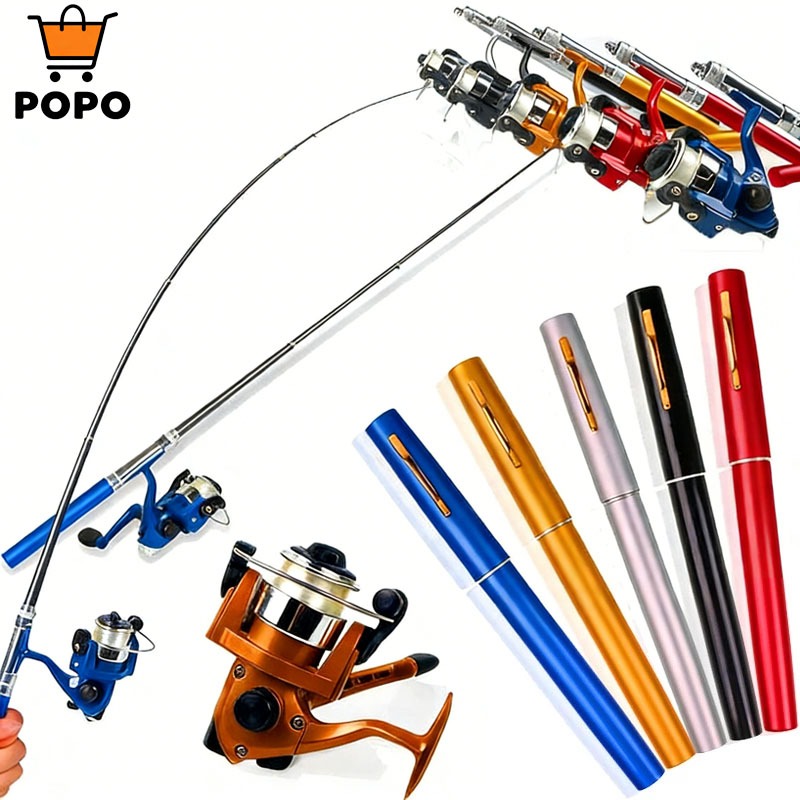 Pen Fishing Rod Set Paket / Mini Fishing Rod Pena Pen Fishing Rod Paket Satu Set Joran Pen Alat Panc