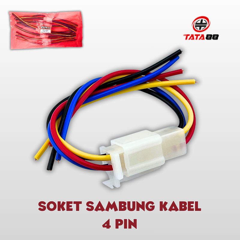 SOKET SAMBUNG KABEL 4 PIN - SOCKET SAMBUNG KABEL + LAWAN UNTUK SAMBUNG KABEL KELISTRIKAN 4 PIN