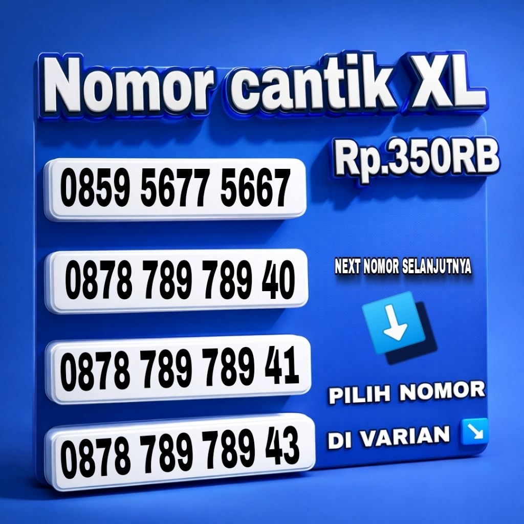 nomor cantik kartu perdana xl 0878 789 789 **