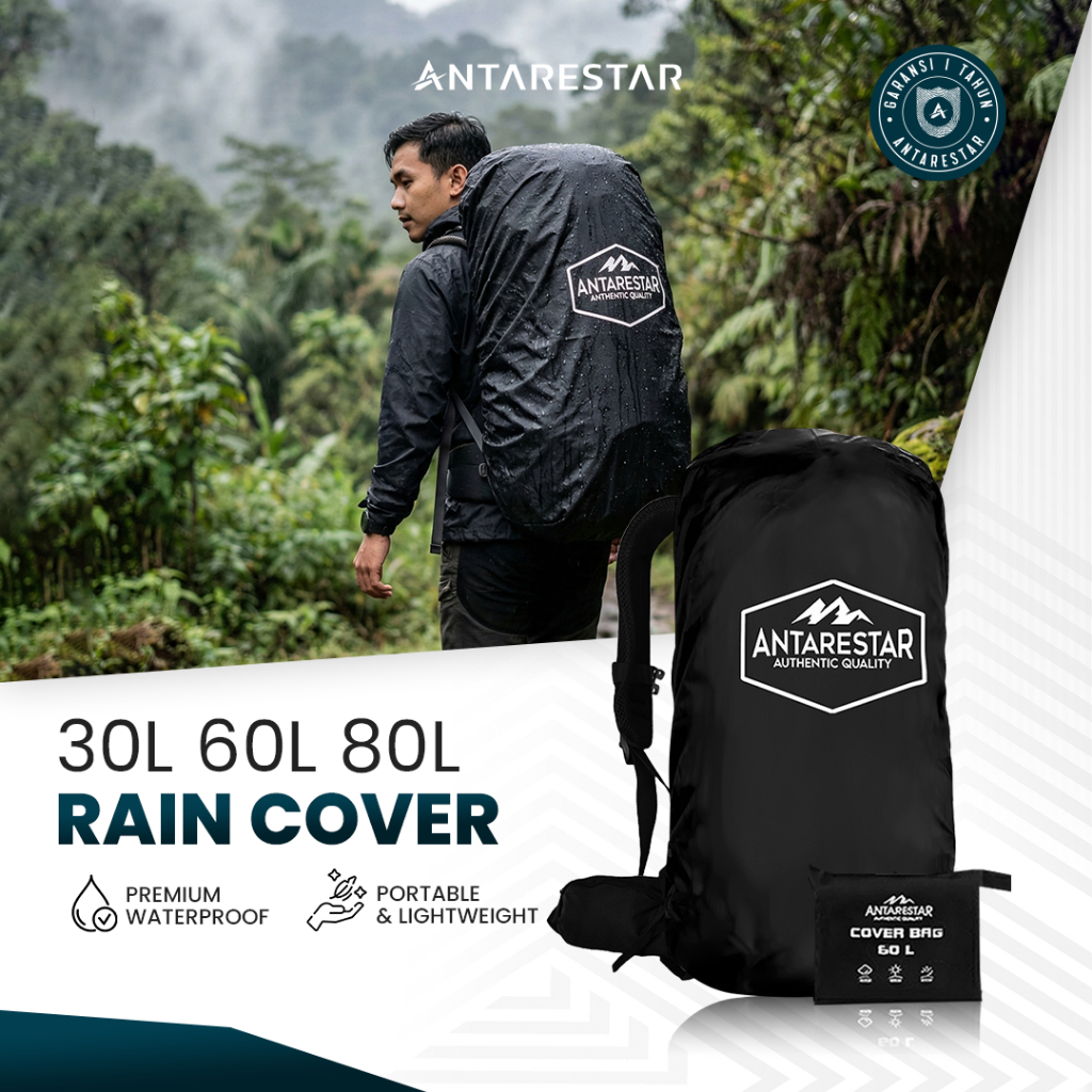 ANTARESTAR Official -  Rain Cover Bag Jas Hujan Tas Bag Cover Rain Coat Outdoor