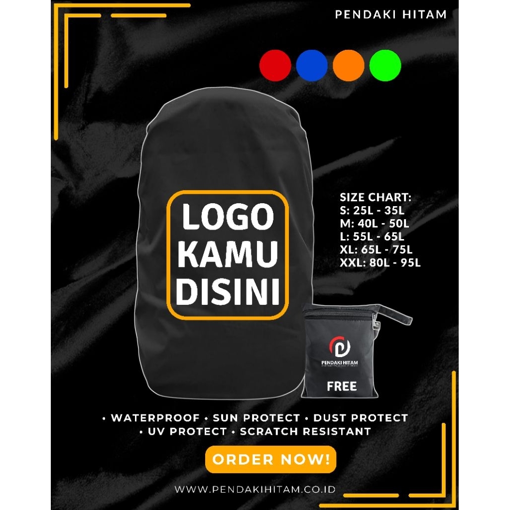 Custom Rain Cover Bags Untuk Tas Gunung Brand Desain Bebas