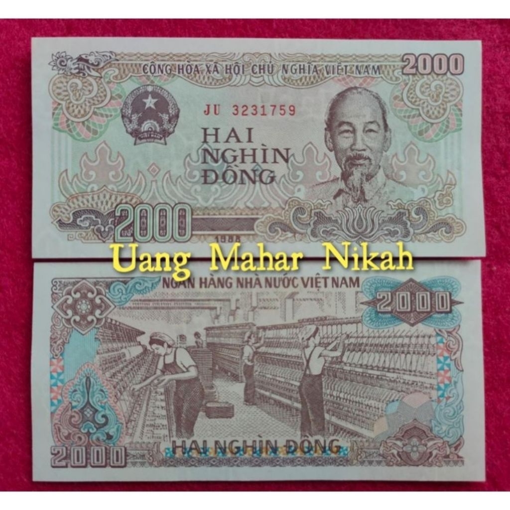 uang asing Vietnam 2000 Dong