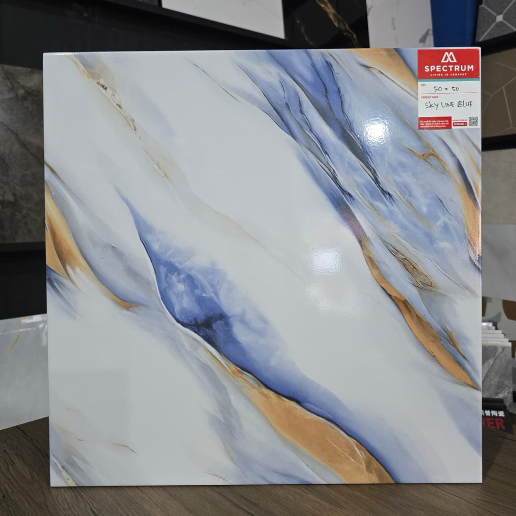 Keramik Lantai 50x50 Skyline Blue Spectrum