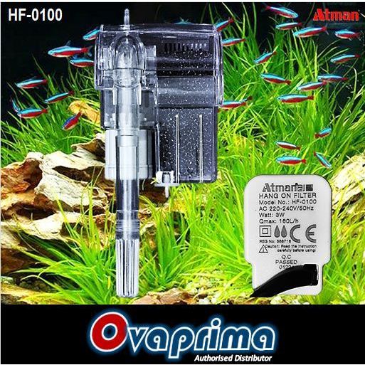 Atman HF-0100 Filter Gantung Aquarium/Aquascape Hang-on Filter Atman HF0100