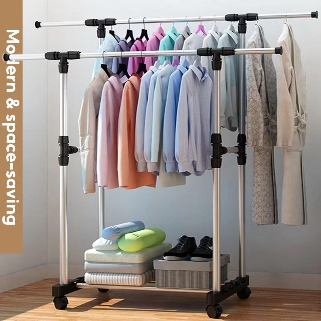 Double Pole- Stand Hanger Double Pole- Stand Hanger- Gantungan Baju