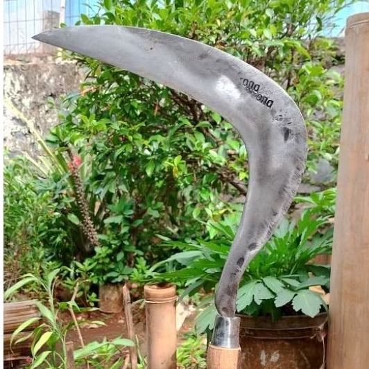 Arit/Sabit Baja Kualitas Premium Sipuhan Asli Garut CapDuo Khusus Rumput Model Jawaan Gagang Kayu So