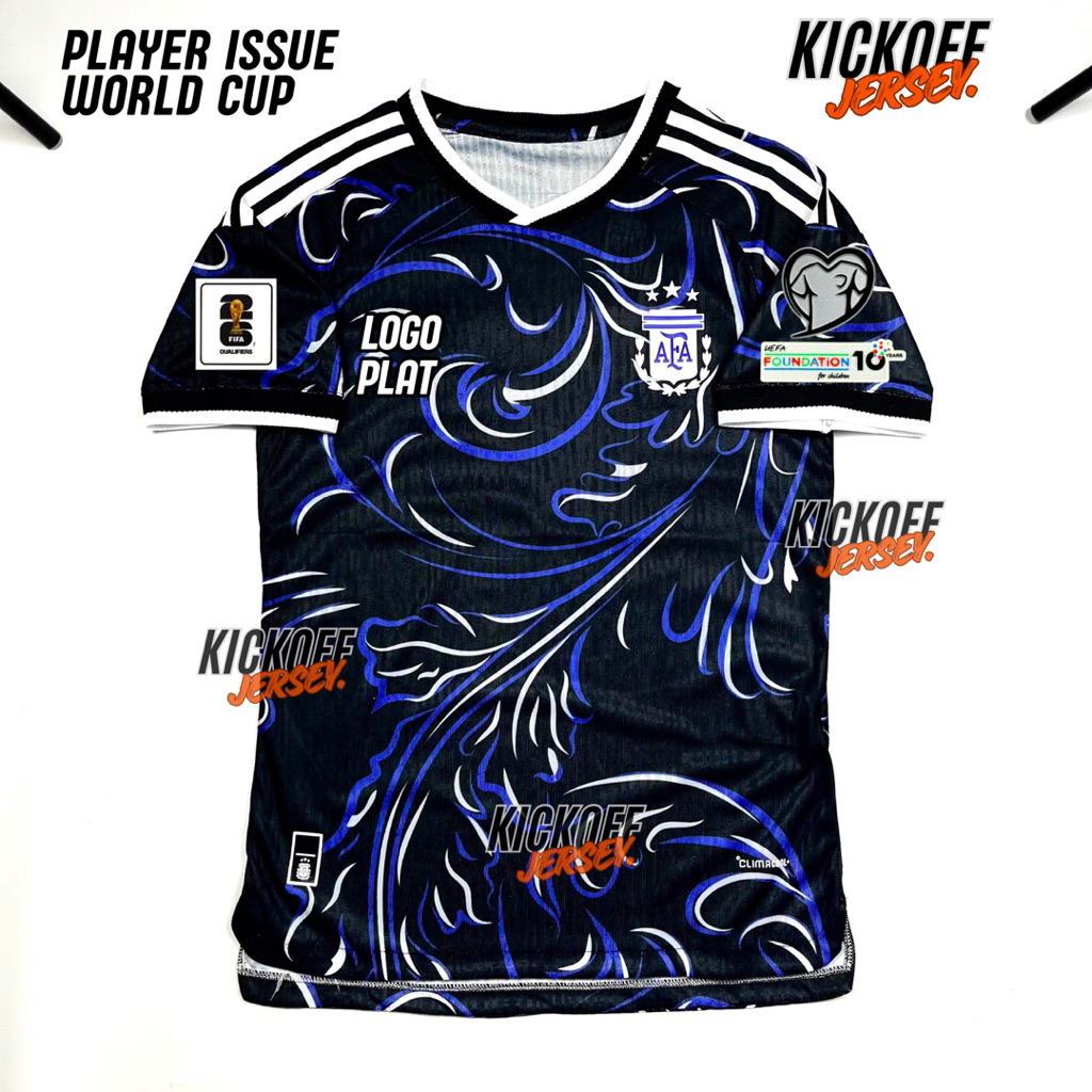 (PLAYER ISSUE) JERSEY ARGENTINA AWAY WORLD CUP 2026 2027 PI FULL PATCH PIALA DUNIA 2026 2027