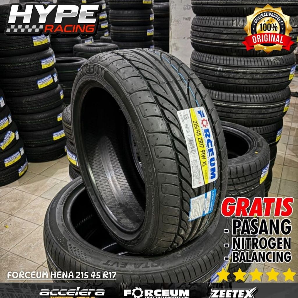 Ban Forceum hena 215 45 R17 ban Mobil Ring 17 untuk AVANZA , MOBILIO , FREED