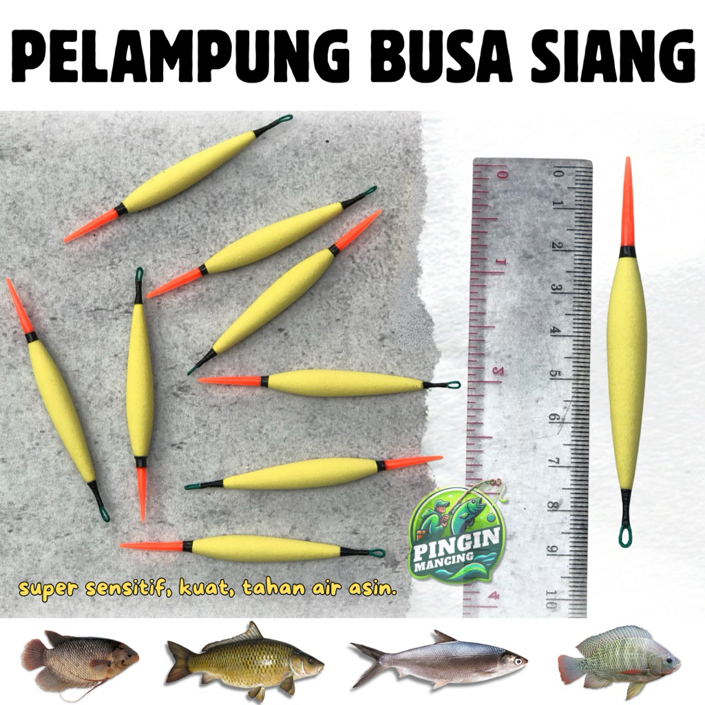Pelampung Pancing Busa Jarum Siang Super Sensitif Ikan Mas Nila Gurami Bandeng Patin Bawal Lele Warn