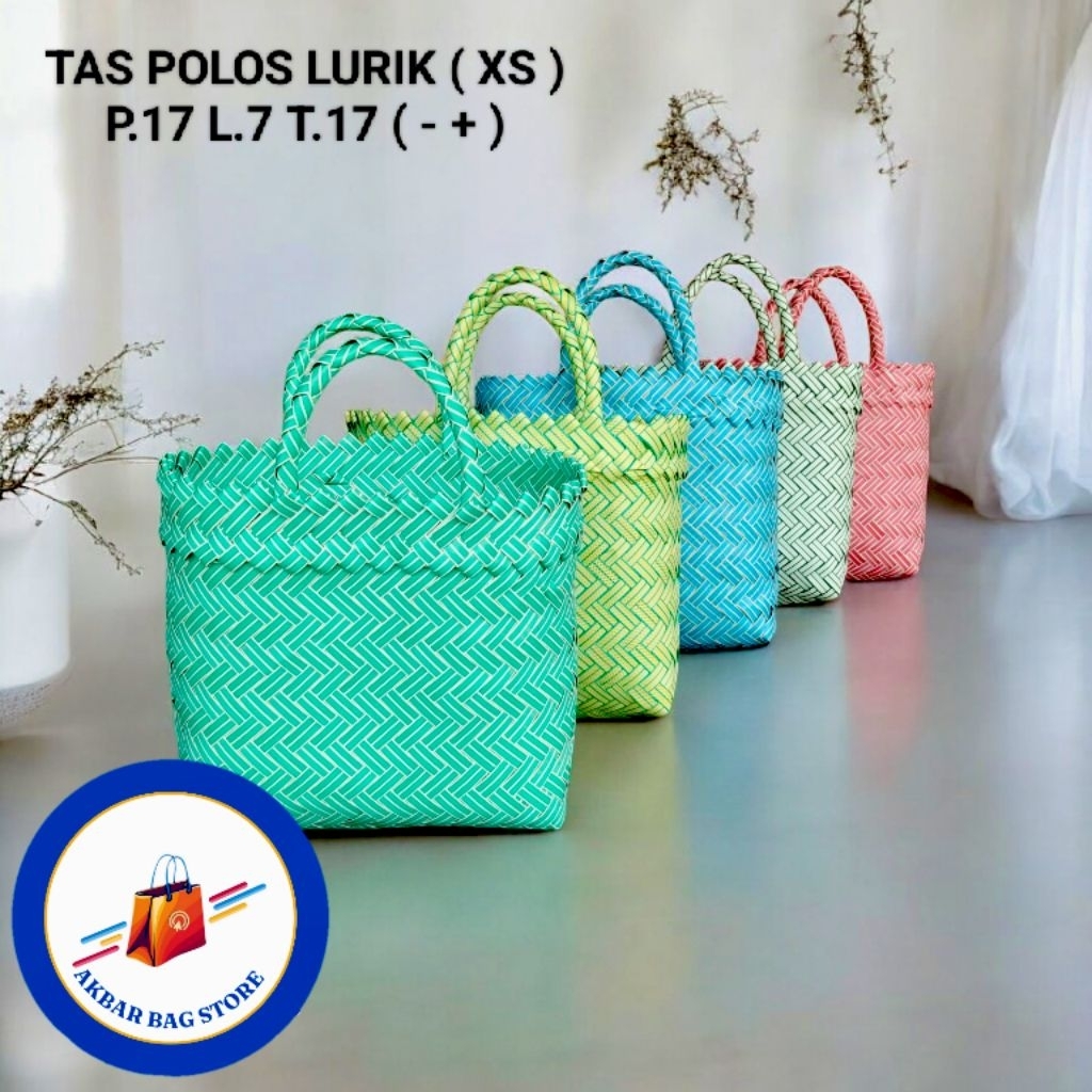 Tas Anyaman Polos Lurik ( XS )/Tas Sovenir/Tas Hampers