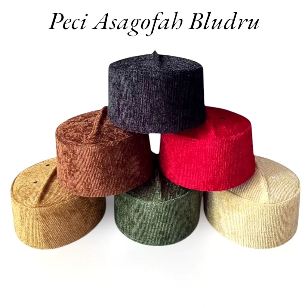Peci Asagofah Bludru Rusia Variasi Warna / Kopiah Assgofah