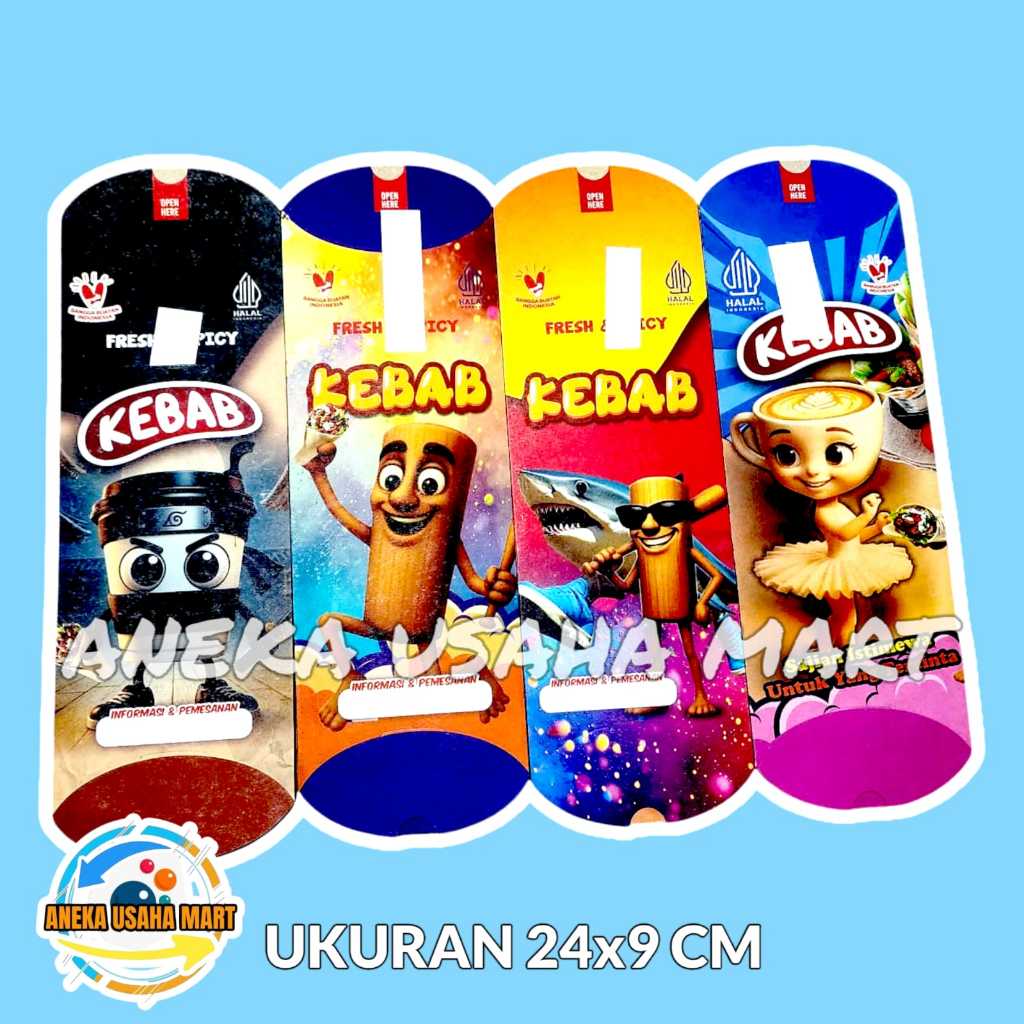 COD Kertas Bungkus Kebab 100 PCS - Dus Kebab - Wadah Kebab - Kemasan Kebab Termurah