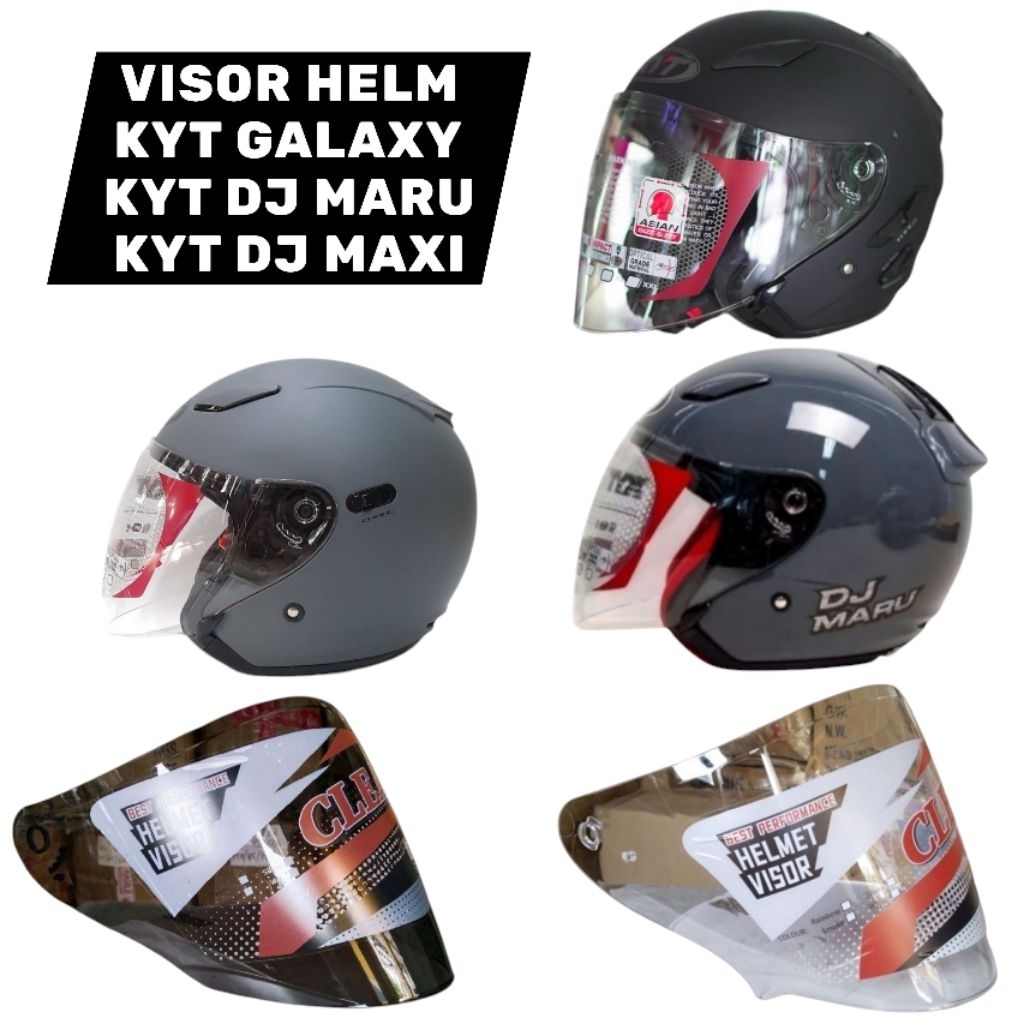 VISOR KYT DJ MARU | VISOR KYT GALAXY | VISOR KYT DJ MAXI ( FLAT CLEAR )
