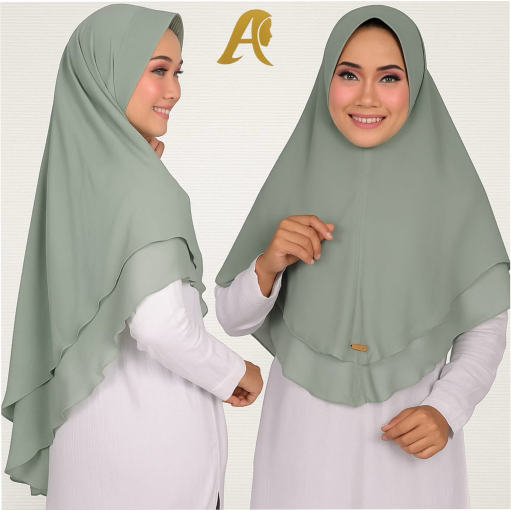 BEST SALE Hijab syar'i premium 2 layer/khimar syar'i premium jumbo/khimar syar'i 2 layer/Hijab