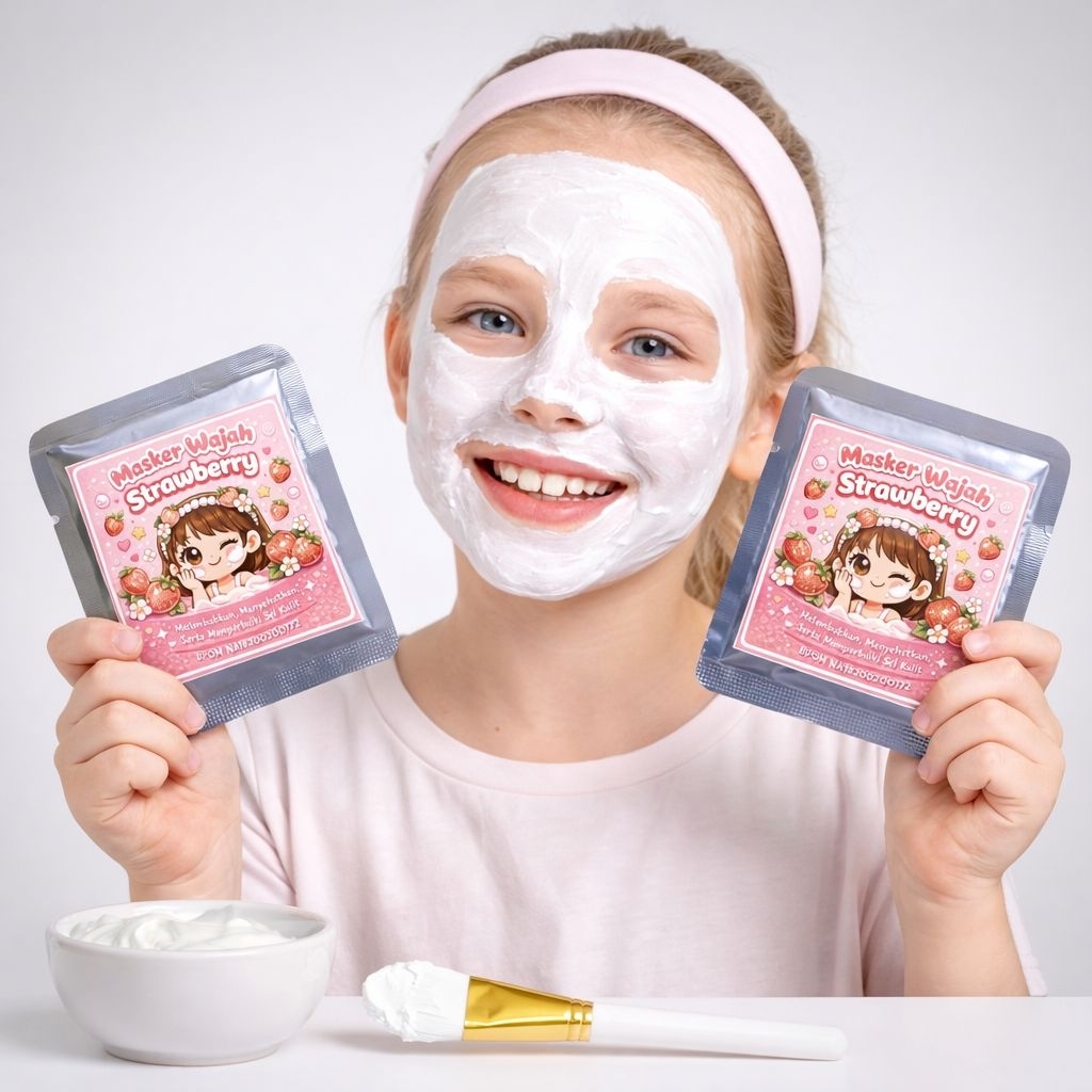 Masker Wajah Bubuk Bisa untuk Anak dan Dewasa BPOM 5gram