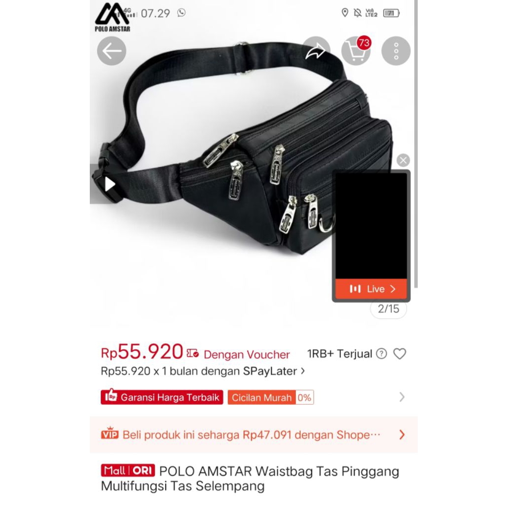 tas selempang polo ori