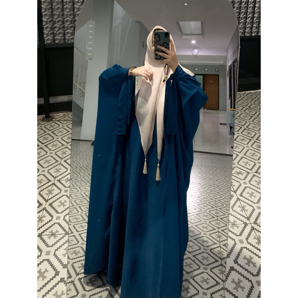 kaftan abaya fashion wanita adem jatuh polos kain Airtech silk anti UV