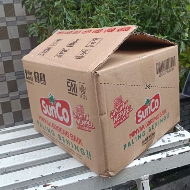 Kardus Minyak Goreng Sunco   Karton ori  (scond /bekas)
