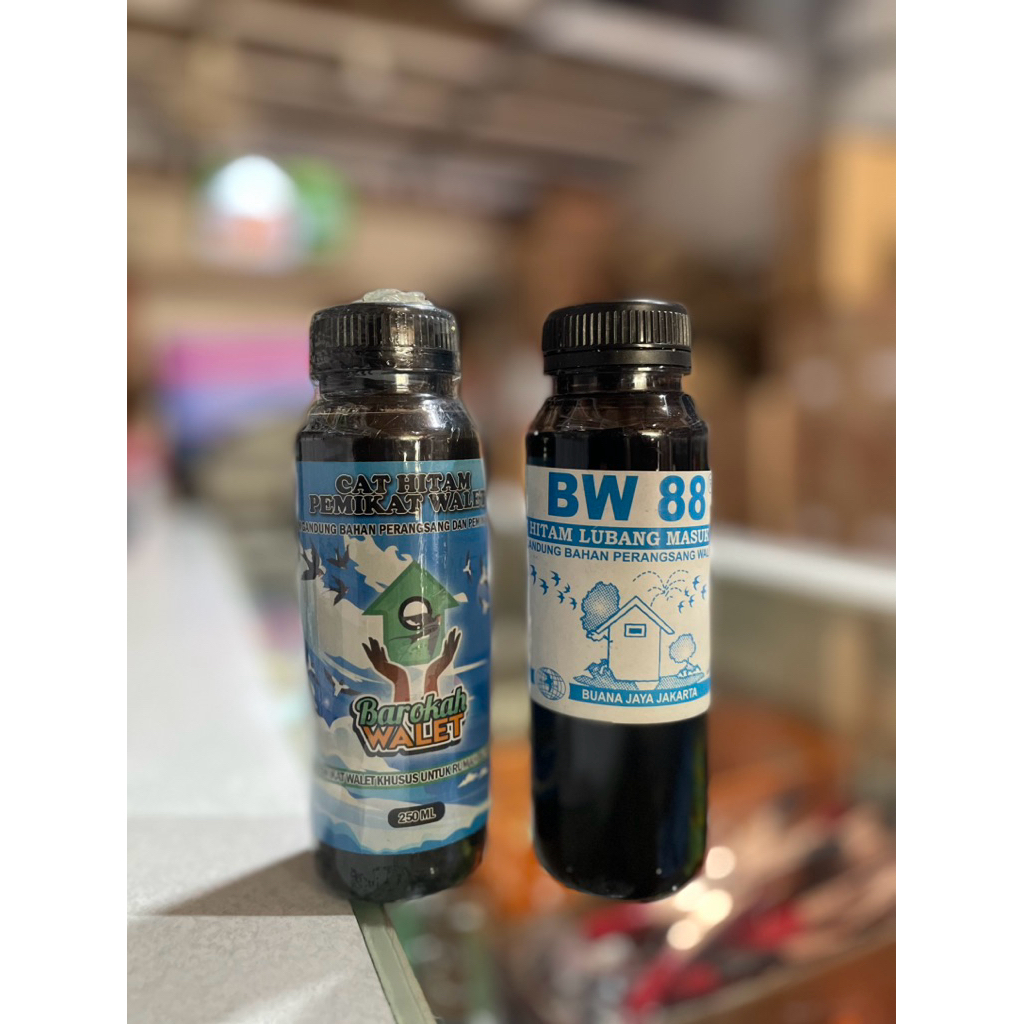 CAT hitam lubang masuk rumah burung walet