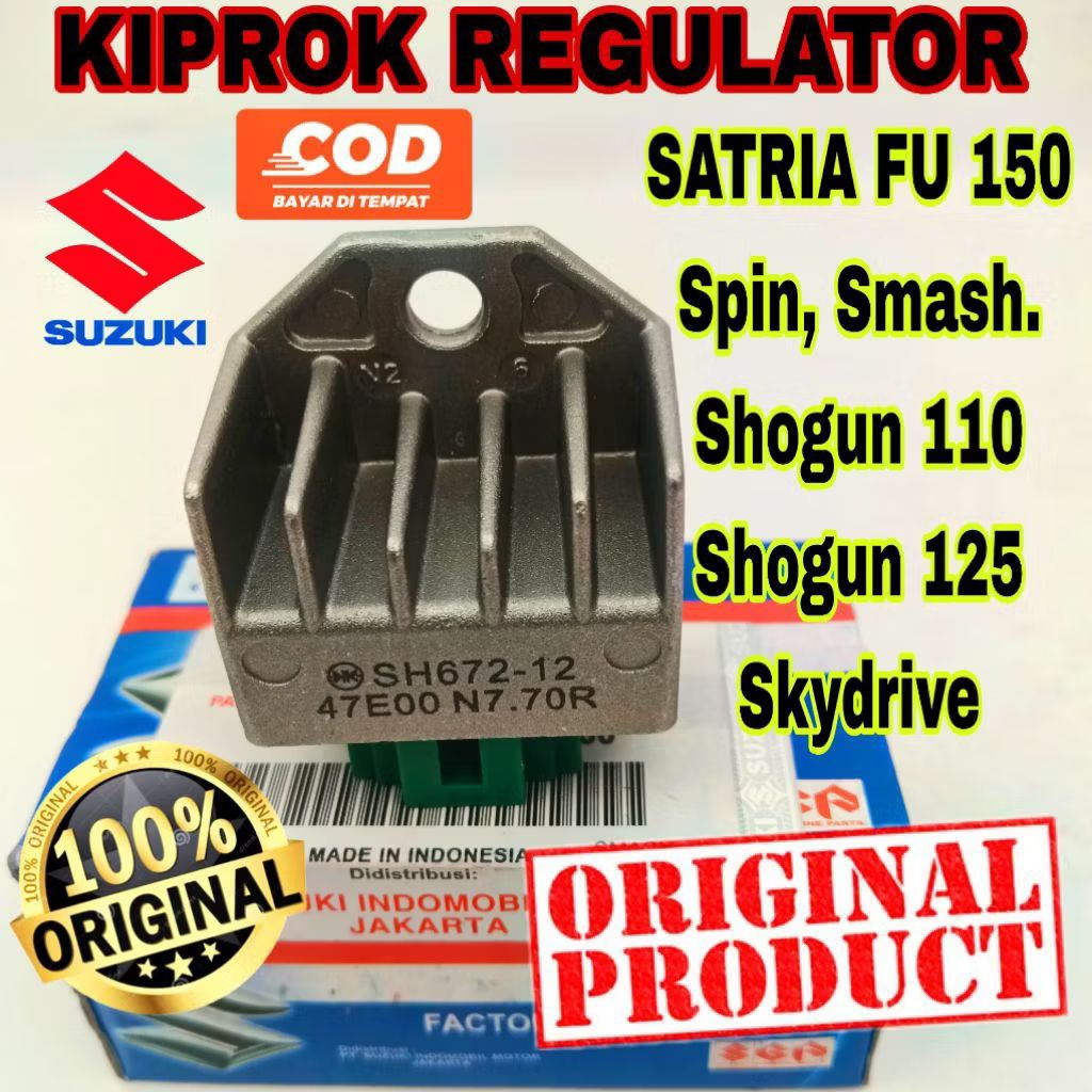 KIPROK REGULATOR SUZUKI ORIGINAL SUZUKI SMASH, SHOGUN 110, SHOGUN 125, SATRIA FU 150  skydive spin s