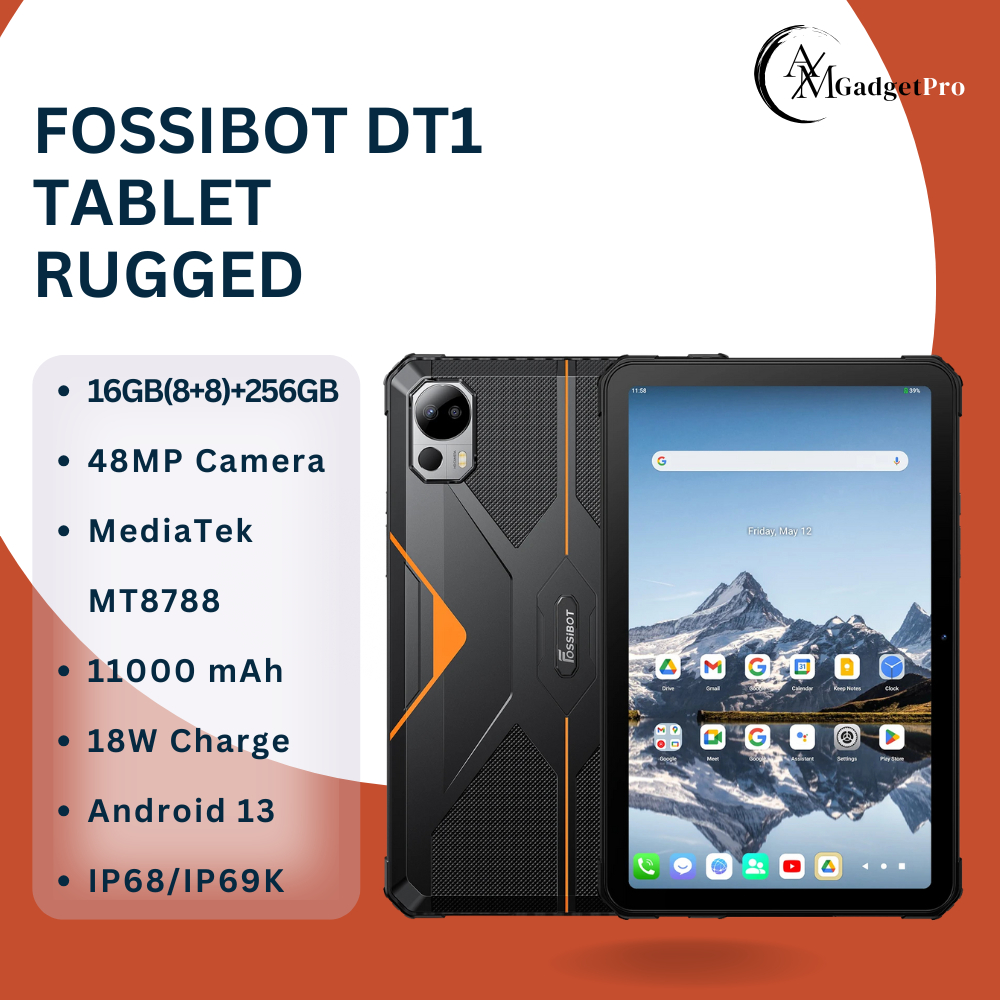 Fossibot DT1 10.4 inch Android Tablet PC, IP68 Waterproof Shockproof Dustproof Industrial Tablet PC 