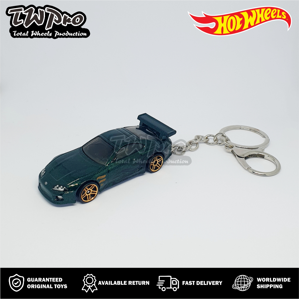 GANTUNGAN KUNCI HOT WHEELS TOYOTA SUPRA - MK4 - SHRIMP HOOK - CANTOLAN UDANG - KEYRING - KEYCHAIN - 