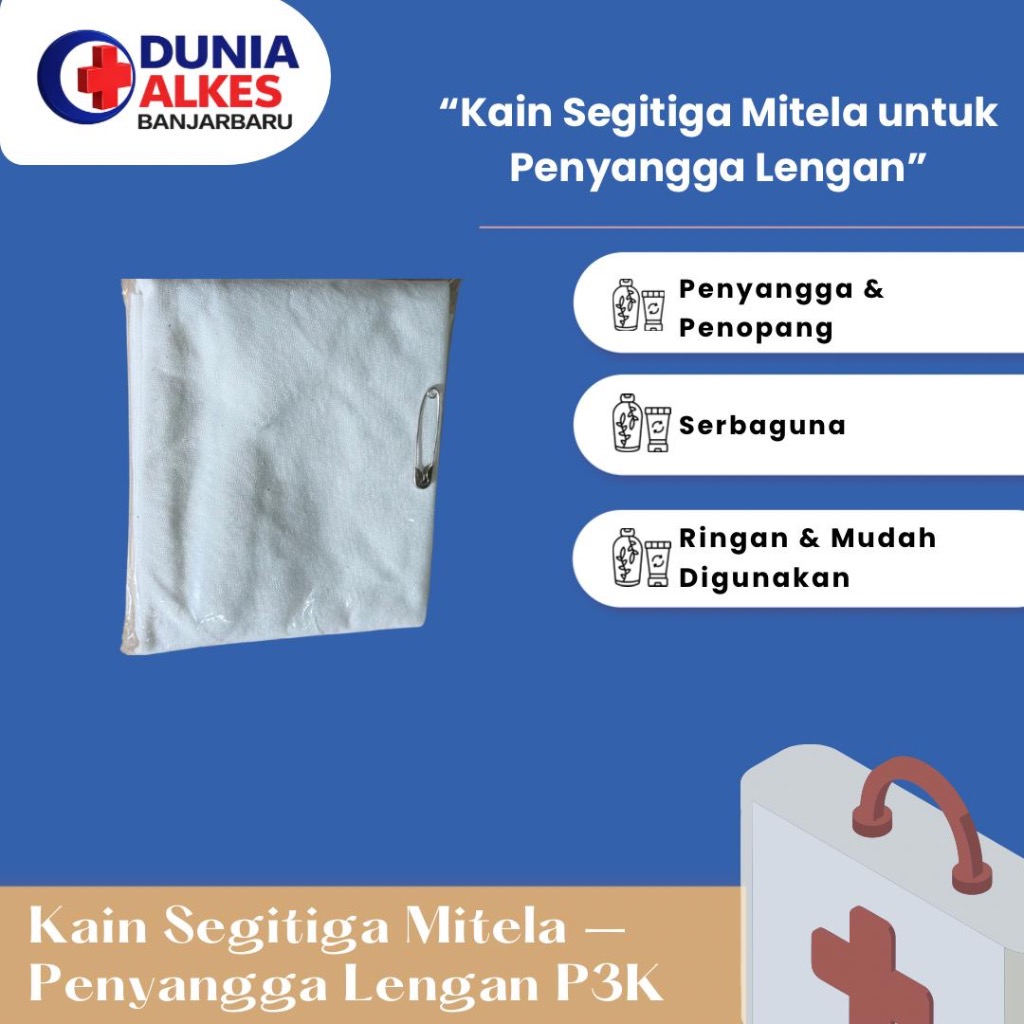 Mitela Kain Segitiga | Kain PMR/PMI | Kain Pembalut Luka