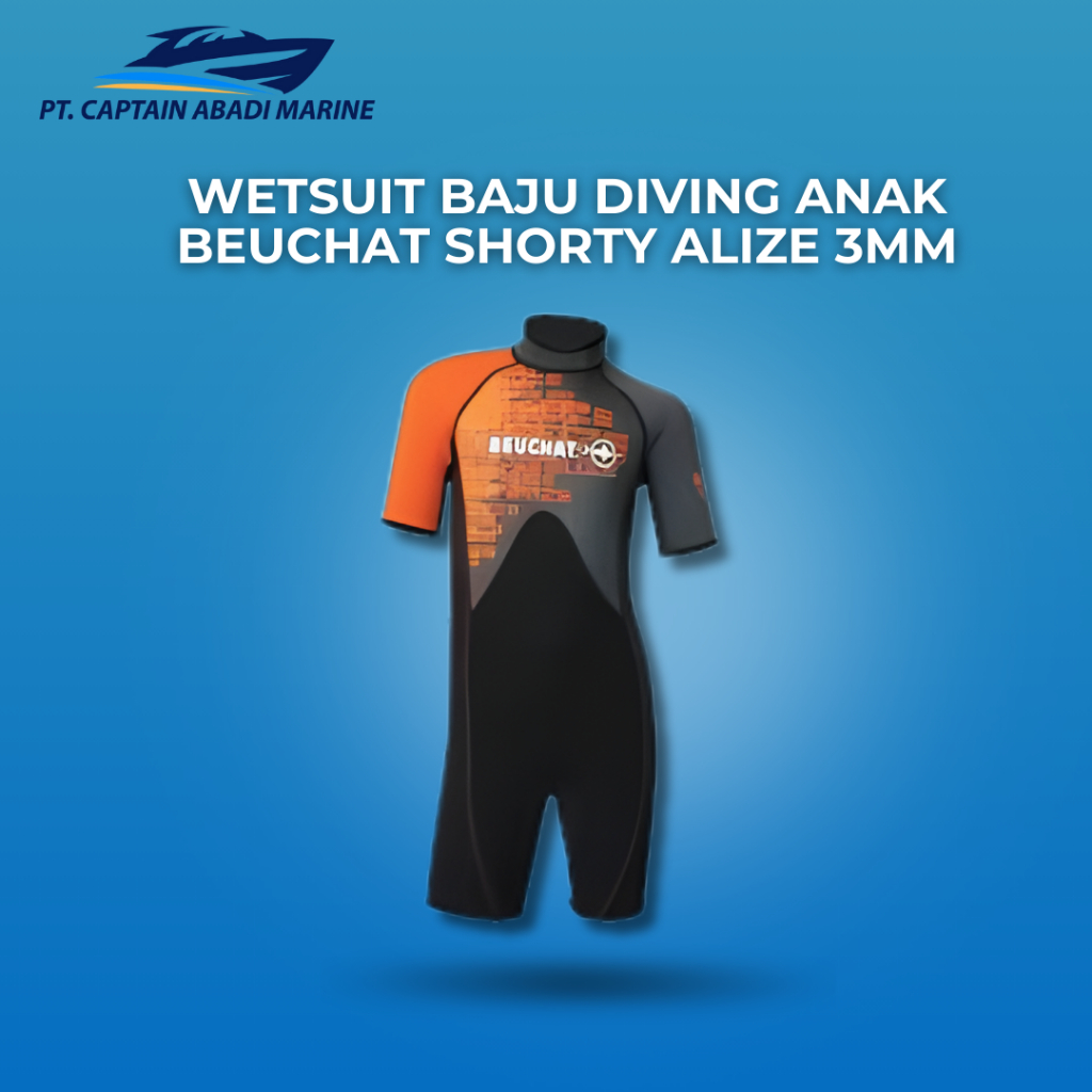Wetsuit baju diving anak beuchat shorty alize 3mm